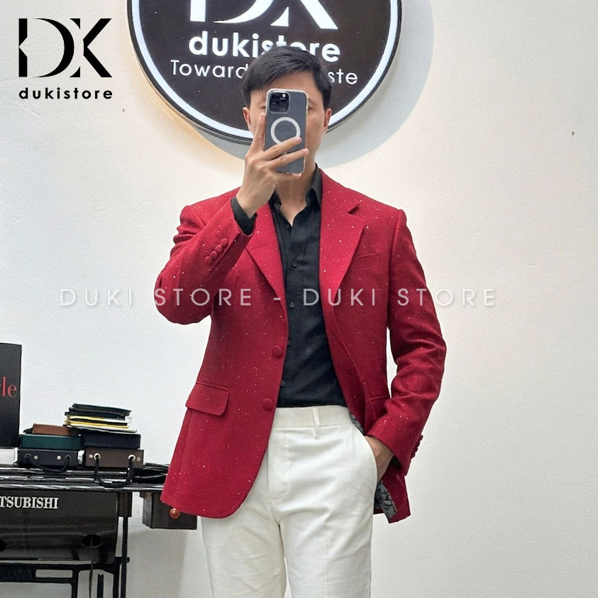Aó vest nam kim tuyến màu đỏ đẹp ADK0050 ao-vest-ao-blazer-nam-kim-tuyen-mau-do-dep-ADK0050